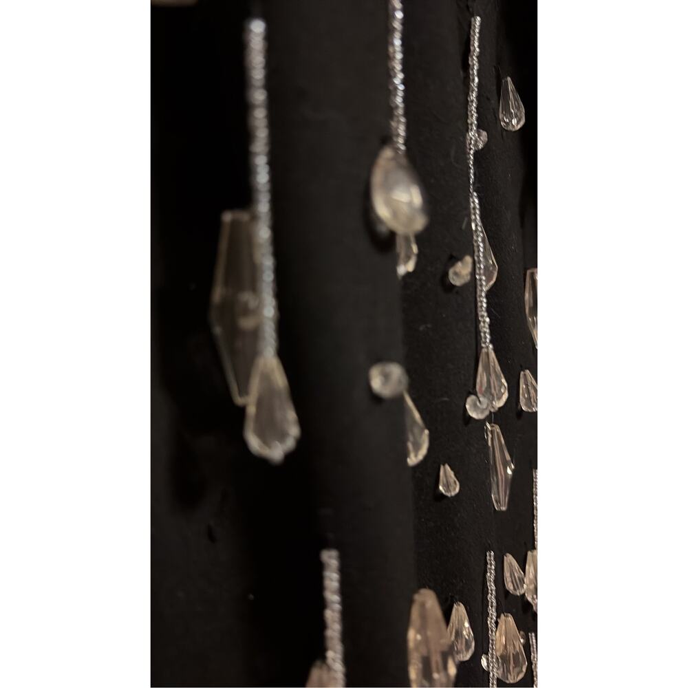 One-Shoulder Raindrop Crystal Mini Dress | Statement Party Cocktail - Picture 5 of 9